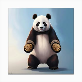 A Highly Detailed, Digitally Painted Image Of A Majestic Panda Bear Avatar Standing Upright (1) Canvas Print