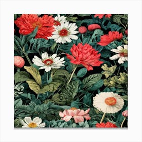 Exquisitely Patterned Botanical Illustrations Evok Canvas Print