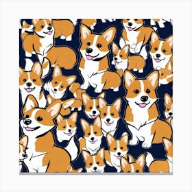 Corgi Dogs Canvas Print