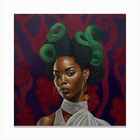 Afro Girl Canvas Print