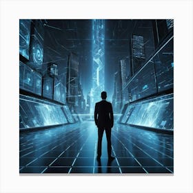 Futuristic Cityscape 16 Canvas Print