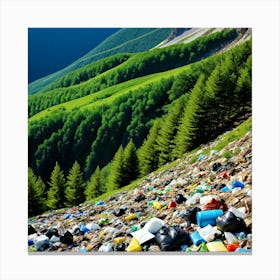 Garbage In The Mountains 9 Canvas Print