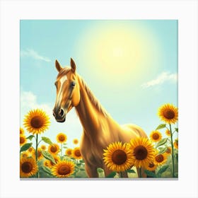 Sunflower Horse 1 Canvas Print