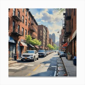 New York City Street Scenery Canvas Print