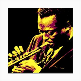 Miles Davis Jazz Music in Pop Art Illustration 4 Canvas Print