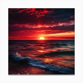 Sunset Over The Ocean 139 Canvas Print