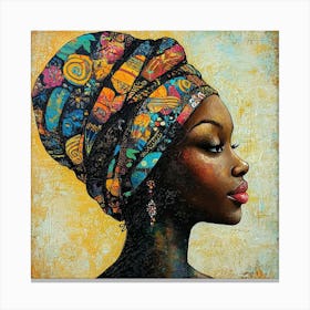 African Woman In A Turban 1 Canvas Print