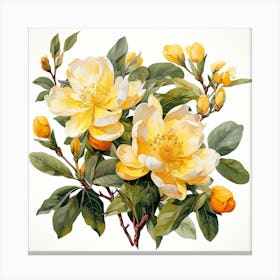 Yellow Camellia Canvas Print