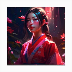 Asian Girl Canvas Print