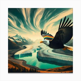 Eagle In Flight 4 Canvas Print