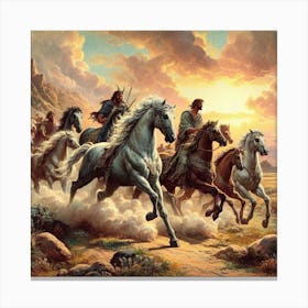 Horses Of The Savannah Canvas Print