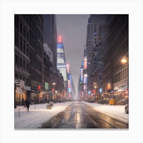 New York City Snow Canvas Print