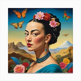 Frida Kahlo Painting Canvas Print