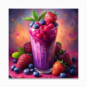 Berry Smoothie Canvas Print