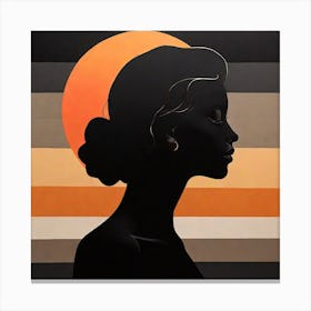 Silhouette Of A Woman Canvas Print