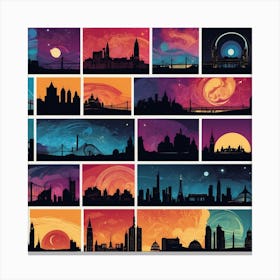 Cityscapes Set Canvas Print