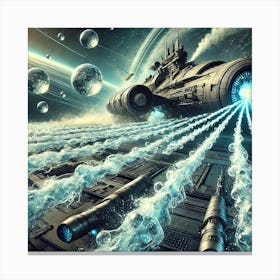 Celestial Class Battleship Water Weaponry Canvas Print