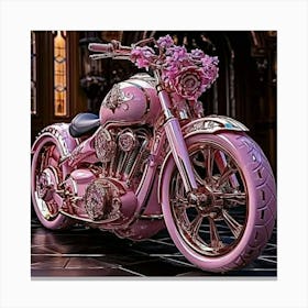 Pink Harley Davidson Canvas Print