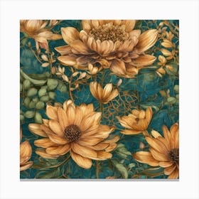 Floral Wallpaper 1 Canvas Print