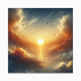 Sunset In The Clouds Canvas Print