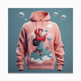 Girl With Bubbles Canvas Print