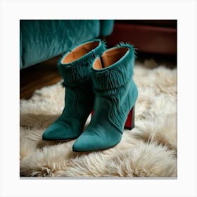 Christian Louboutin Boots Canvas Print