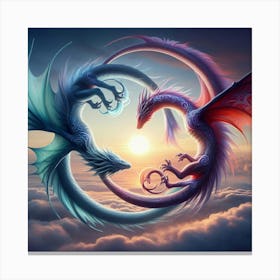 Dragons In The Sky 7 Canvas Print