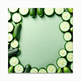 Frame Of Cucumbers 2 Canvas Print