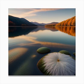 A Crisp Autumn Evening's Reflection Canvas Print