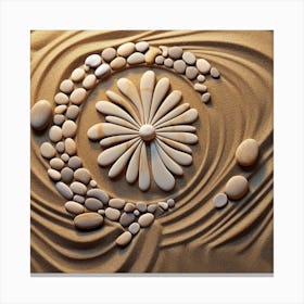 Zen Sand Art Canvas Print