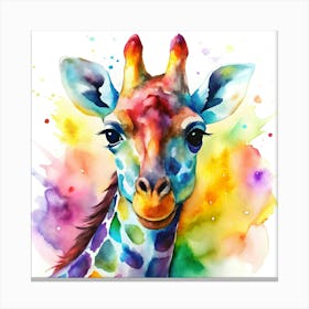 Colorful Giraffe Canvas Print