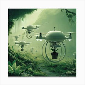 Drones In The Forest 7 Canvas Print