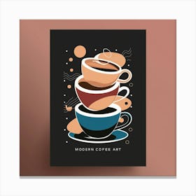 Modern Coffee Art Canvas Print