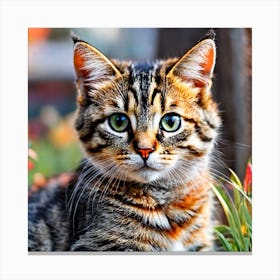 Tabby Cat Canvas Print