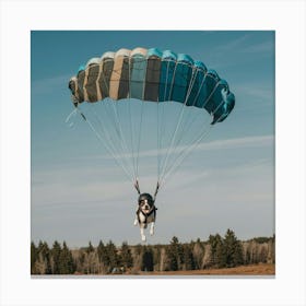 A Photo Of A Dog Wearing A Parachute And 9c9zdje Q8m61jz4jhcdgq Gljc Eynqgq0c4vswufnda Canvas Print