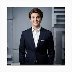 A Young Entrepreneur With A Subtle Shine Of Confidence Glimmering In His Eyes Radiating A Winsome (3) Canvas Print