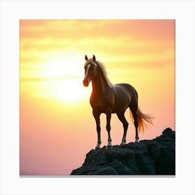 Sunset Horse 71 Canvas Print