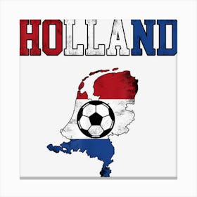 Vintage Holland Netherlands Football Soccer Nederland Canvas Print