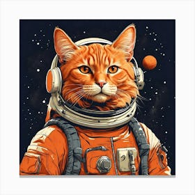 Astronaut Cat 12 Canvas Print