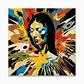 Woman'S Face Canvas Print