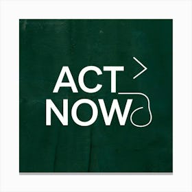 Act Now 1 Canvas Print