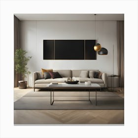BB Borsa Modern Living Room Canvas Print