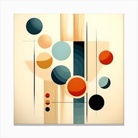 Modern Geometric Abstract Art Print: Minimalist Mid-Century Circle Design for Home Decor Leinwandbild