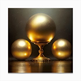 Golden Spheres Canvas Print