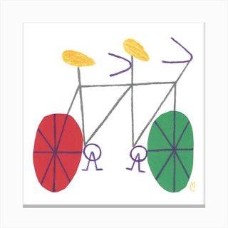 Bike 10 Square Canvas Print