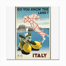 Do You Know The Land? Italy Canvas Print