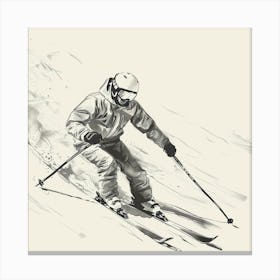 Skier On Skis 1 Canvas Print