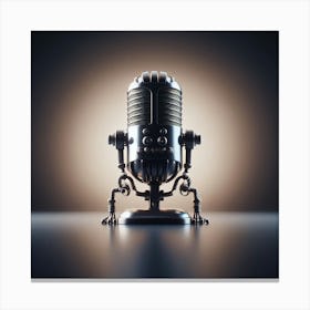 Microphone Stock Videos & Royalty-Free Footage Canvas Print