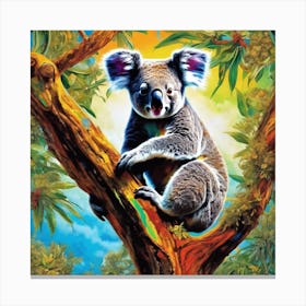 Koala In Tree Canvas Print