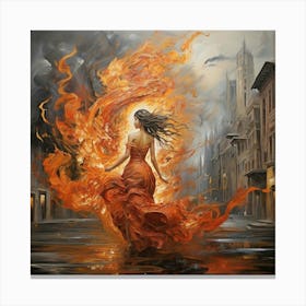 Fire Girl 1 Canvas Print